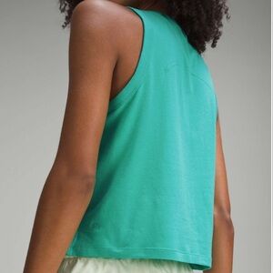 lululemon athletica classic-fit cotton-blend Vibrant Green Tank Top size 8
